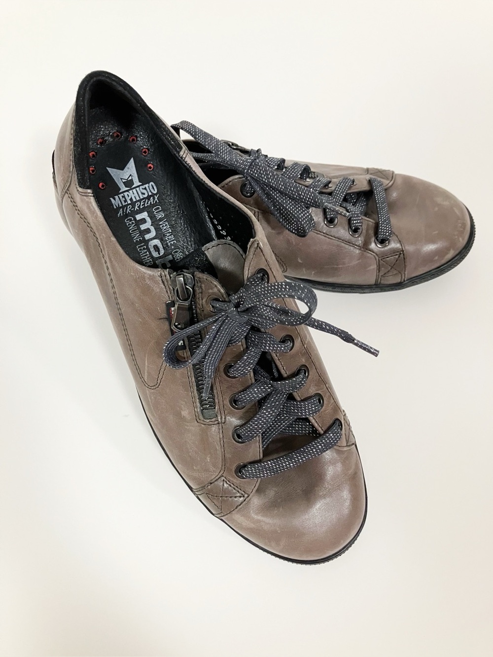 Mephisto | Mobils Distressed Leather Sneakers 10 Grunge Punk Rocker Steampunk